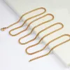 Groothandel vierkant Rolo 2.5mm 18-32 inches zilver / rose goud / goud / zwart roestvrij stalen ketting ketting sieraden