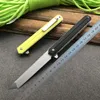 1 sztuk Nowy łożysko kulkowe Flipper Składany Nóż 440C Satyna Tanto Point Blade Black / Piasek / Żółty G10 + Ze Stali Nierdzewnej Blacha Uchwyt EDC Noże