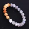 Ice Crack Stone Wooden Beaded strand Essential Oil Diffuser Bracelet Balance Yoga Friendships Jewelry for Women Men