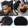 Celas de celebridades para homens de cabelo de calça afro cacho de renda cheia jato de jato preto cor 1 Remy Human Human Human Men Substituição de cabelo para BLA3640768