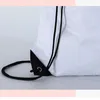 Yaratıcı Portable Drawstring Sırt Çantaları Düz ​​Renkli Spor Moda İpi Katlanır Drawstring Çantalar D210 Polyester Depolama Tutması Çantası 6188401