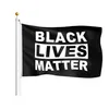 Black Lives Matter Flag 90 * 150 cm Tuin vlag banner muur vlag voor binnendoor Democraten Ik kan geen rechtvaardigheidsbeweging inademen 3 * 5ft HH9-3