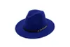 Wholesale Unisex Wool Felt Fedora Hats for Women Vintage Wide Brim Mens Fedoras Cap and Jazz Hat Panama Formal Hat