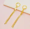 Classic 24K gold geometry Snake chain Tassel Earrings Five stars Dangle Chandelier Earrings 7 style plating Gold Colorfast bride Earrings