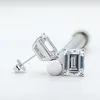 Stud AINUOSHI Moda 925 Sterling Silver Taglio Smeraldo CZ Orecchini Orecchino Donne Festa di Nozze Regalo Jewery