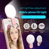 Mini Q akumulator uniwersalna lampa LED do Selfie lampa pierścieniowa lampa błyskowa Selfie oświetlenie pierścieniowe fotografia aparatu dla iPhone Samsung S10 Plus