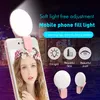 Mini Q Selfie Ring Licht Oplaadbare Led Light Flash Lamp voor nacht Fotografie Vullen Licht USB-clip Mobiele telefoon voor iPhone Samsung goedkoop