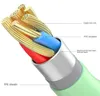 팔꿈치 마이크로 USB type-c 케이블 90도 직각 액체 소프트 실리콘 전화 안드로이드 데이터 USB 충전 케이블