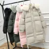 Winter Warm 90% White Duck Down Parka Women Large Real Natural Fur Collar Hooded Long Thicken Jackets And Coats Down Outwear
