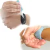 Wrist Hand Silicone Sanitizer Dispenser Bracelet Wearable Hand Sanitizer Dispensing Portable Silicone Squeezy Wristband Hand Dispenser