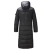 Hooded Extra Long 90% Duck Down Overcoat Men Casual Black Outwear Down Jackets Male Thick Down Coat Fashion Puffer Jacket JK-784 T200907