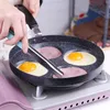 Aluminium 4-kopp äggstekning Pan Non Stick Swedish Pancake Plett Crepe Multi Egg Freying Pan 1 PCS276T