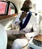2020 Elfenben Jacquard Men Suits Double Breasted Purple Shawl Lapel Blazer 2 Pieces Custom Made Wedding Suits Tuxedo för brudgummen Wear2774