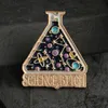 qihe jewelry science bitch 핀 브로치 배지 x 과학은 실험 컵 애호가 선물을하는 마술입니다 1312s