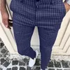 Calças masculinas Mens Calças xadrez masculino Social Slim Fit Streetwear Roupas Sweardpants Juntos Casuais Negócio Macio Verão Moda