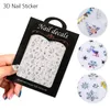 Plaat /2 3d nagelsticker Kerst Laser Effect Art Stickers Snowflake Diy Decoration Decals1 Prud22