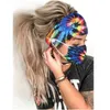 Tie Dye Yoga Creatività Fascia per capelli Maschera Set Bottone cordino Antipolvere Anti-appannamento Traspirante Antitraspirante Maschere di moda OOA9098