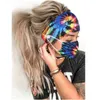 Tie Dye Yoga Créativité Bande De Cheveux Masque Ensemble Bouton Lanière Anti-poussière Anti-buée Respirant Anti-transpirant Masques De Mode OOA9098