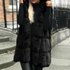 2020 가을 겨울 여성 소매 조끼 조끼 까마귀 따뜻한 두꺼운 가짜 모피 패치 워크 여성 겨울 따뜻한 재킷 겉옷