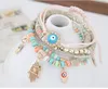 New Kabbalah Fatima Hamsa Hand Evil Eye Charms Bracelets Bangles Multilayer Braided Handmade Beads Pulseras For Women Men9132141