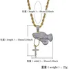 힙합 목걸이 크로스 망 / 여성이있는 손 펜던트 목걸이를기도하는 손으로 핸드 펜던트 목걸이 Gifts1 용 금색 실버 컬러 체인 매력 보석