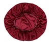 Nieuwe solide kleur Silk Satijn Night Hat Women Head Cover Sleep Caps Bonnet Hair Care Fashion Accessories VV207