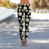 Trabalho Leggings Slim Borboleta Margarida Margarida Lemon Digital Imprimir Leggings Mulheres Sporting Calças Moda Feminina Fitness