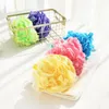 Fashion Lace Mesh Pouf Sponge Bathing Spa Handle Body Shower Scrubber Ball Colorful Bath Brushes Sponges HHC1802