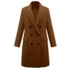 Womens Winter Lapel Wool Coat Trench Jacket Long Overcoat Outwear autumn winter Dropshipping size Leisure Work clothes Selling T200110