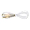 3,5 mm JACK AUX Kabel audio 1m złota Splate Spring Protection Aux Kable przedłużające się do Samsung Xiaomi Głośnik telefonu komórkowego mp3