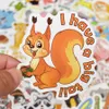 50 Pcs Waterproof Animal Language Vinyl Stickers for Water Bottle Laptop Phone Case Journal Guitar Skateboard Room Decor Toys Gifts for Kids