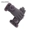 Women Gloves Winter Touch Screen Riding Cute Fur Ball Mittens Thermal Thick Windproof Waterproof Lovely Female Hand Muff1