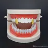 Hoge Kwaliteit Vampire Tanden Grills Voor Heren Mode Hip Hop Sieraden Gouden Grillz Tanden Enkele Tandheelkundige Teeth7284385