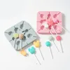 Bakvormen 3D Lollipop Mold Hart Cake Pops Maker Snoep Bar Chocolade Ice Cube Pastry Accessoires Supply Tray Silicone Mold