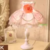 levou Desk Lamp Europeia Princess Room Quarto Resin Table Lamps Lace Abajur luz moderna decoração da festa de casamento Mesa de Luz