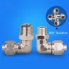 Metal Pipe Adapter of Dispensing Valve Quick Turning Elbow 8-02/01 Lock Nut Pneumatic Copper Bending Rotary Joint