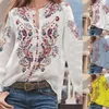 Dames Blouses Shirts Dames Boheemse Kleding Blouse Shirt Vintage Gedrukt Tops Dames Blusa Feminina Lange Mouw voor kleding