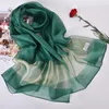 Halsdukar Fashion Silk Shawls For Women Elegant Hijab Scarf Female 200 70cm Long Stoles Beach Shawl Neck Scarfs Ladies Spring2147