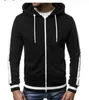 Mens Plus Size Hoodie 후드 지퍼 탑 스웨터 자켓 크기 M-3XL 패션 지퍼 Up Hoody Sweatshirt 5 색상 Avaliable T200914