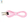 300pcs/lot Car Audio Aux Extentive Cable 3ft 1M проводной вспомогательный стерео 3,5 мм металлический дом