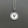 Pendant Necklaces Necklace Men Round Hope Nameplate Stainless Steel Hip Hop Letter Statement Jewelry For Neck Whole15371557