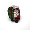 Мультфильм Рождественская елка ПВХ Санта-Клаус брелок рождественский подарок XMAS кольцо для ключей брелки рождественские украшения сувенирные