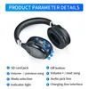 Headset True Wireless Hörlurar 3D Stereo Bluetooth Headset Foldbar spelörlur med Mic FM TF -kortbrusreducering