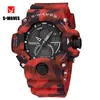 Zegarek Swawach podwójny wyświetlacz Relogio Mężczyźni Watch luksusowe wodoodporne plastikowe zegar na rękę elektroniczną moda Montre Homme1