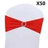 Ceintures 50pcs / lot Spandex Lycra Chaise de mariage Couverture Sash Bands Party Anniversaire Décoration303L