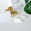 30 ml-100 ml boş beyaz pet köpük pompa şişeleri ile altın plastik püskürtücü makyaj ambalaj yüz temizleyici mus şampuan konteyner