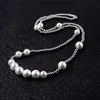 Ny Fashion Mens Pearl Necklace Hip Hop Rostfritt stål Boll Beaded Halsband Smycken Clavicle Chain Halsband