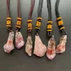 Pendant Necklaces Natural Auralite 23 Crystal Rough Necklace Energy Spiritual Healing Crystals Raw Stones Ornament Drop1