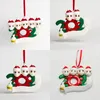 Natal Quarentena Pingente DIY Nome Bênção usando máscaras Decoração 2 3 4 5 6 7 Soft Cabeça de argila decoração de Natal