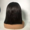 Peruca dos cabelos humanos pré arranjaram perucas dianteiras de renda com cabelos para bebés para mulheres negras Curto straight Bob Remy cabelo